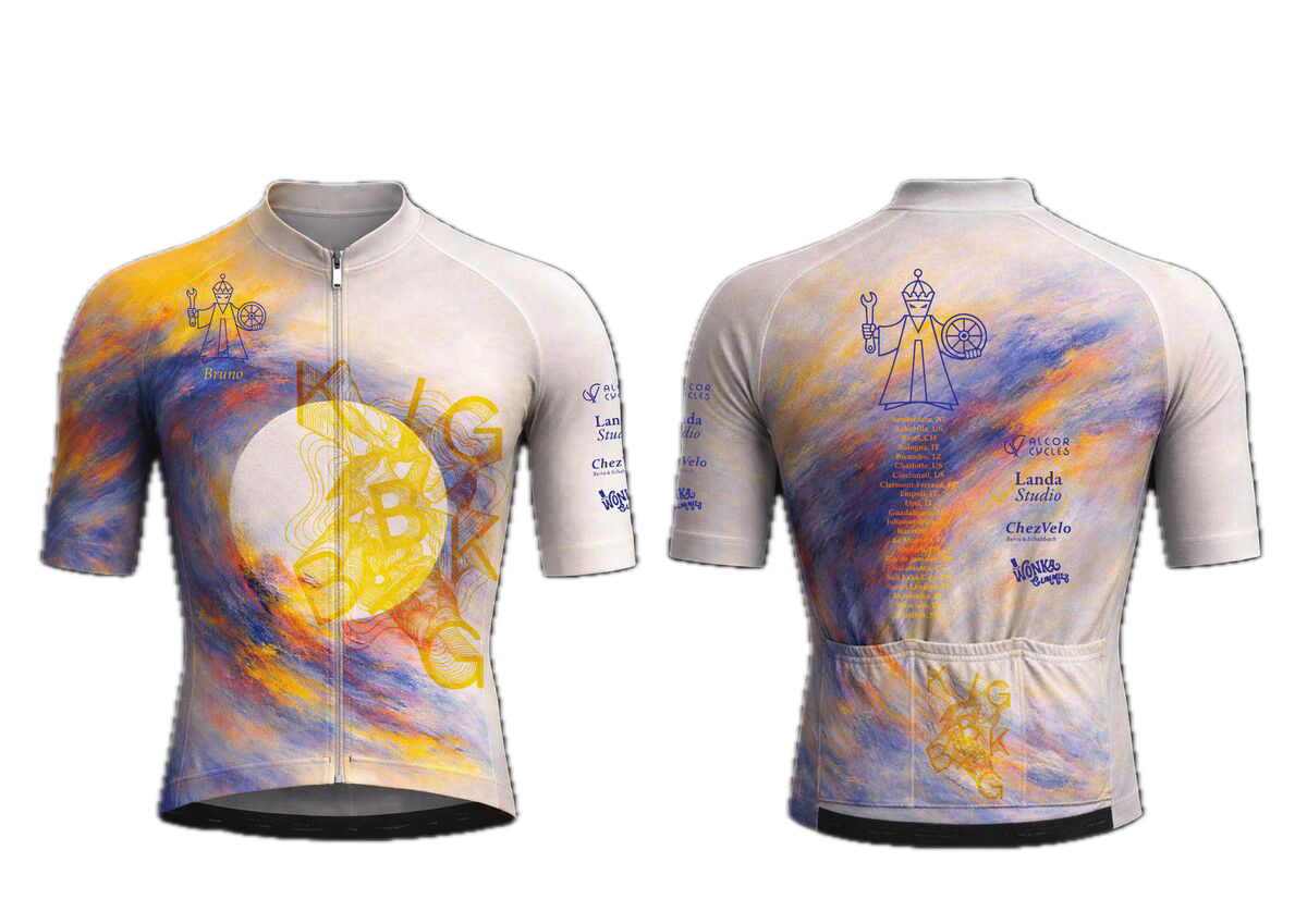 Short Sleeve — Blue/Yellow on White